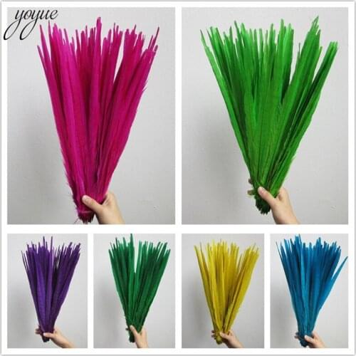 Wholesale 50 Pcs Natural Pheasant Tail Feathers 16-18inch 40-45CM High Quality DIY jewelry Wedding Decorations Feather Pheasant
