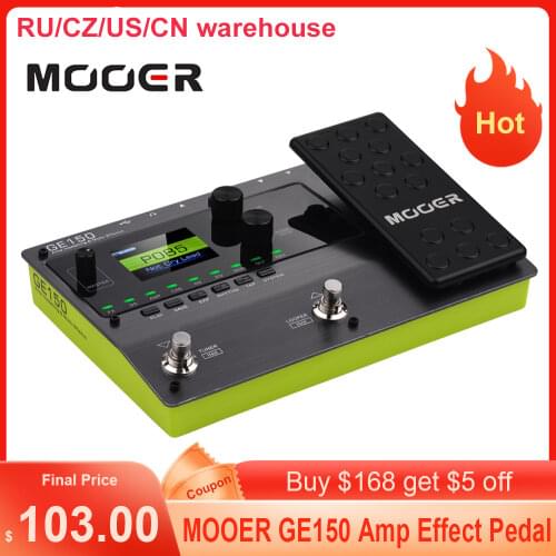 MOOER GE150 Guitar Pedal Amp Modelling & Multi Effects Pedal 55 Amplifier Models Guitar Pedal Guitar Accessories MOOER Pedal
