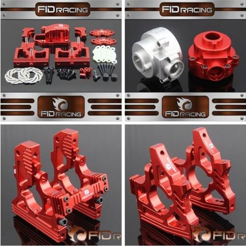 FID racing aluminium alloy front + rear diff bracket + adjustable calipers disc for Losi DBXL 1/5 rc car