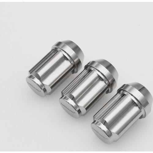 New silver Gr5 titanium alloy car wheel anti-theft nut with close end M12*1.5*35