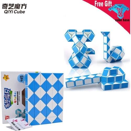 Qiyi childrens puzzle smallToy for Kids Magic Cube 48 segments Magic Snake Ruler Cube Puzzle Speed Antistress Cubes Twist Foldi