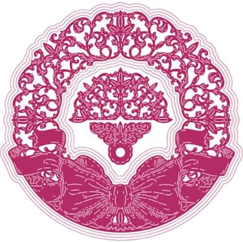 Christmas Lace Wreath Cutting Dies for DIY Scrapbooking Crafts Dies Cut Stencils Maker Photo Album Template Handmade Decoration