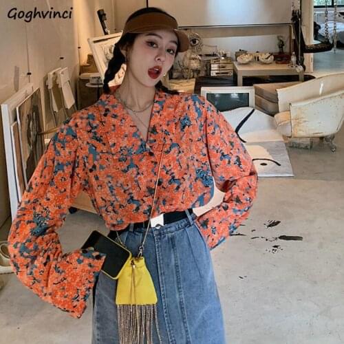 2021 Floral Shirts Women Spring Fashion All-match Aesthetic Casual Tender Elegant Harajuku College Design Breathable Holiday