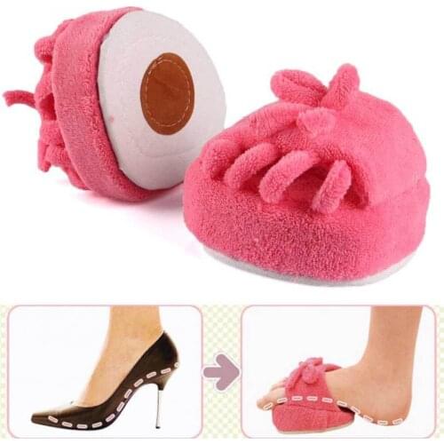 Women Girl fitness Beauty INDOOR Slimming Leg Slippers Slim Half Sole Foot Massage Dieting Legs Slippers Pink Slipper