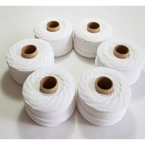 White 100% cotton rope 80m/roll twine macrame cords 6pcs/lot for accessory DIY