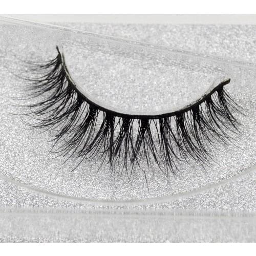 Visofree Mink Lashes Long&Short Interlaced Eyelashes Natural Looking Lashes Super Realistic False Eyelashes cilios posticos A07