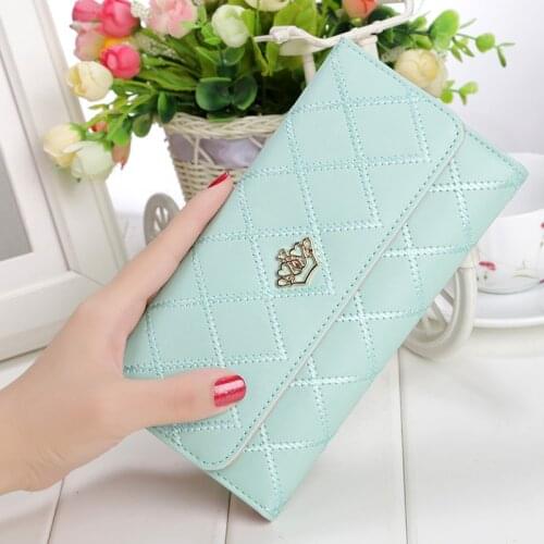 Ladies Wallet Small Fresh Zipper Bag Simple Three-Fold Casual Ladies Wallet Student Multi-Function Wallet Zipper Long Clutch