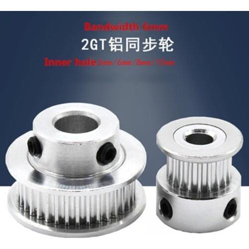 2pcs Timing Pulley GT2 2GT Synchronous Wheels 60T 80T Toothed Pulley Belt Width 6mm Aluminum Bore 5/6/10mm 3D Printer Parts