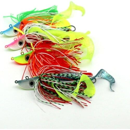 20g Carp Fishing Lure Artificial Bait Soft Plastic 3D Eyes Colorful Fresh Salt Water with Hook Good Quality 1 Pcs Buzzbait