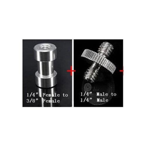100set 2in1 1/4 male screw+ 1/4-3/8 female screw convert adapter camera accessories for Tripod and Monopod Ballhead base