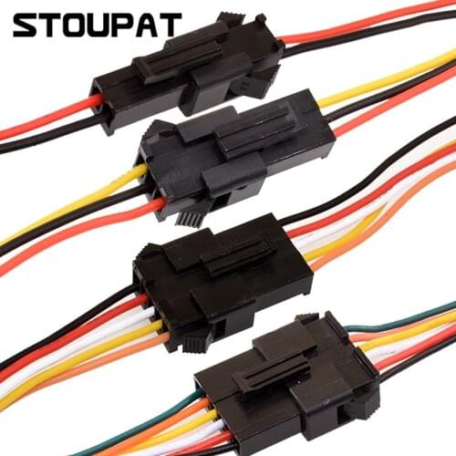 2pin 3pin 4pin 5pin 6pin SM JST Connector Cabel for Connect CCT RGB RGBW RGBWW WS2812B LED Strip Light Male Female Plug 20cm