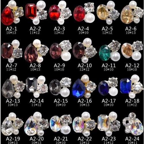 20pcs New High Quality Red Red Blue Magic Color ABk9 Pearl Embellishment Decorative Alloy Rhinestone DIY Nail Supplies