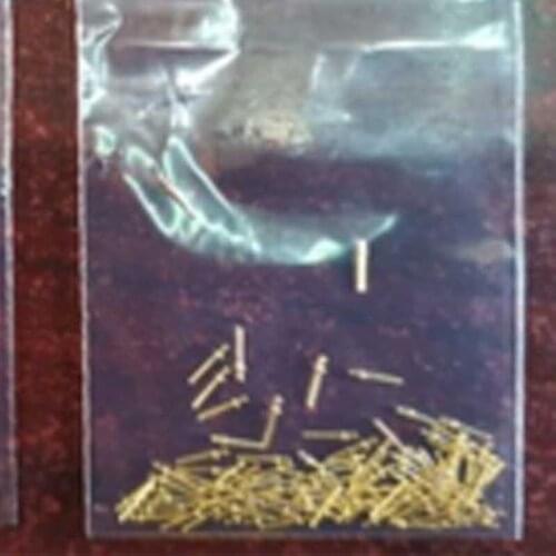 24pcs D0.5mm*4.8mm*1mm*1mm module power pin cylindrical head straight needle gold-plating