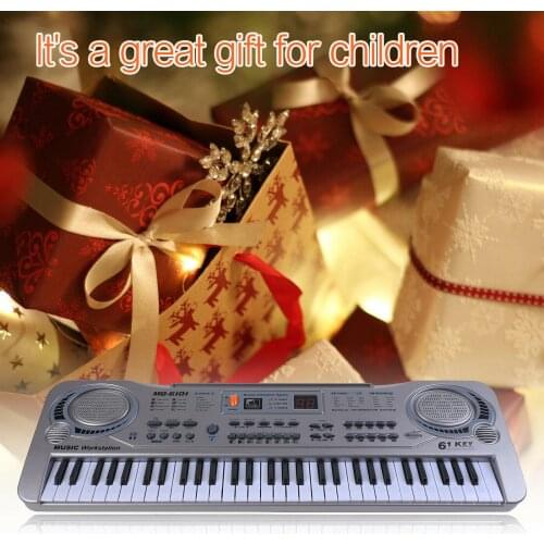 61 Keys Electronic Piano Keyboard Digital Piano Workstation Piano Organ w/ Microphone Educational Toys for Beginners Adults Kids