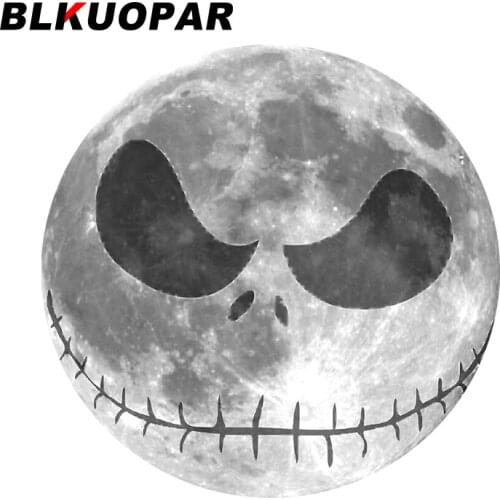 BLKUOPAR 13cm x 7.9cm for Nightmare Before Christmas Moon RV Car Stickers Personality Tuning Decal Windows Vinyl Car Wrap