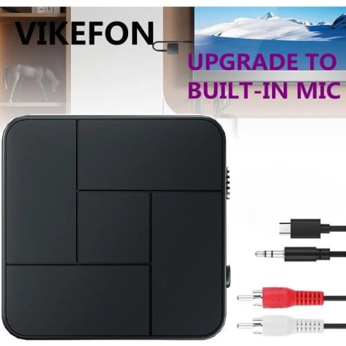 Bluetooth 5.0 Audio Receiver Transmitter with Mic RCA 3.5mm AUX Jack USB Dongle Stereo Wireless Adapter For Car TV PC Headphone