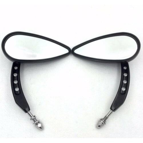 Afetermarket free shipping motorcycle mirror Motorcycle Motorcycle BLACK Skull Side Mirrors For 1984 and up Harley Davidson To