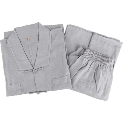 Buddhist Shaolin Monk Suits cotton linen Lay Uniforms Martial Arts Clothes Lohan Arhat Kung Fu Sets Zen Meditacion Costume