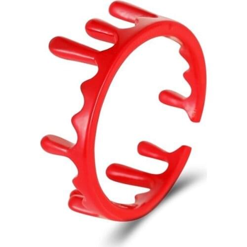 Bleeding black ring Halloween funny decoration horror vampire cutting fake bloodstain ring personality dark blood bleeding ring