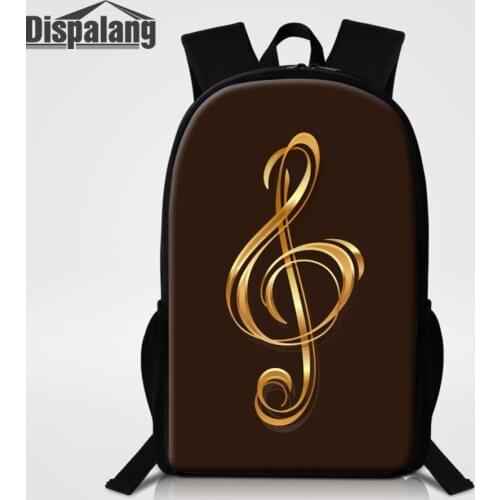 Dispalang Childrens Backpack To School Musical Note Print Bookbag For Girls Boy Custom Logo Women Travel Bagpack Kids Schoolbag