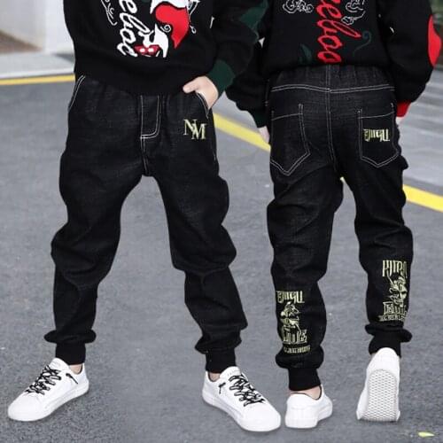 Long Trousers Kids Boys Jeans Baby Clothes Classic Pants Children Denim Clothing Boy Casual Bowboy Long Trousers 5-13 14Y