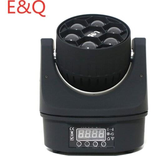 E&Q LED 6X15W RGBW 4IN1 Bee Eyes Light LED Moving Head Beam+Wash Light DMX 512 stage light Luces Discoteca Disco Nightclub