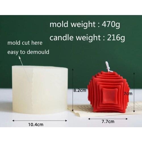 Geometric Space Design Candle Mold Korean Style Handmade Scented Candle Making Silicone Molds Home Decor Soap Mold