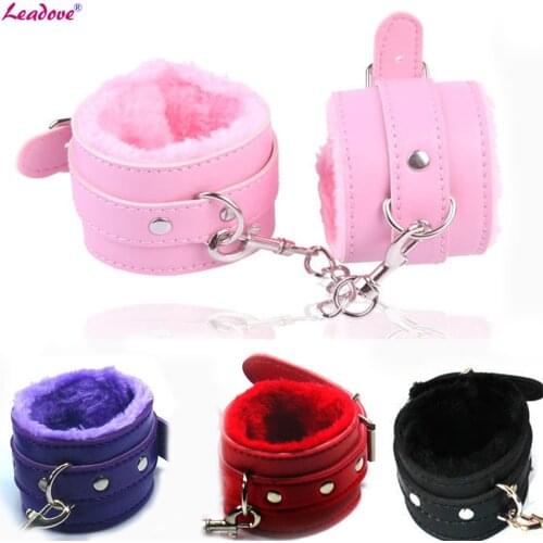 Bondage Toys Exotic Jewelry New PU fur handkerchief ankle cuffs Sexy fun accessories Sex Handcuffs Sex Toys XN0072