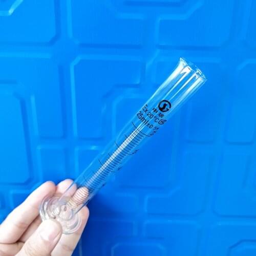 2pcs High borosilicate glass measuring cylinder,Capacity 25ml,Graduated Glass Laboratory Cylinder