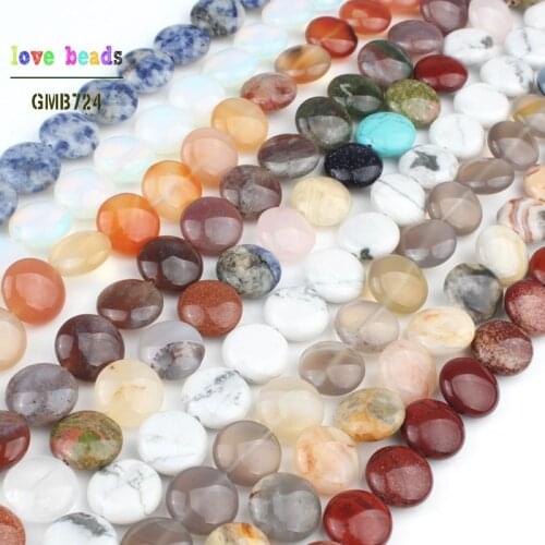 12x12mm Round Stone Beads for Jewellery Making 15 Inch DIY Bracelets for Women Making a necklace