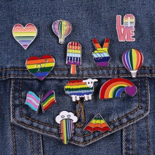 Pansexual Pin Rainbow Metal Brooch Clothes Lapel Pin Badge Jewelry Gift Accessories Metal Pins For Clothes Brooches Decoration