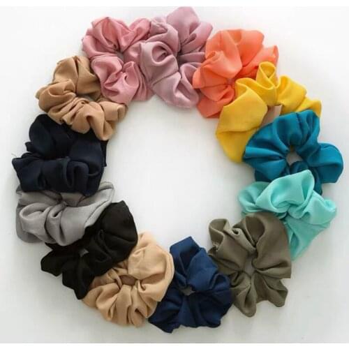 Fashion Women Hair Bands Hair Accessories Chiffon Scrunchies for Girls Lace Dot Hair Elastics Bezel Women Ponytail Headbands