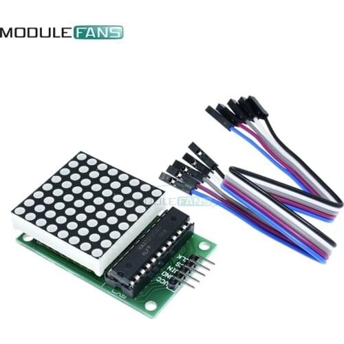 MAX7219 Dot Led Matrix Module MCU LED Display Control Module For Arduino 5V Interface Module 8 x 8 Output Input Common Cathode