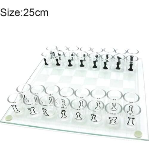 Shot Glass Chess Set Bar Table Drinking Board Game Mini Wineglass Learning Educational Strategy Toys Gifts For Parties Camping