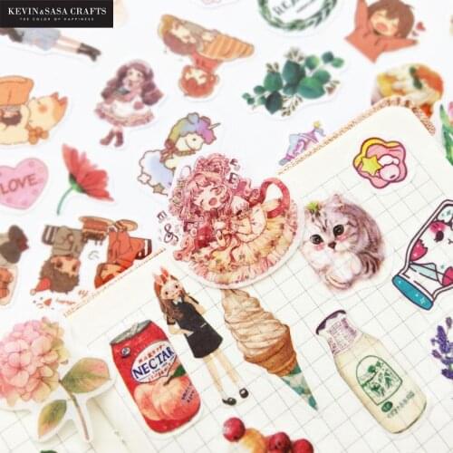 100pcs/set Cartoon Sticker Set Gift Packaging School Supplies Cute Stationery DIY Back To School Presented By Kevin&sasa Crafts