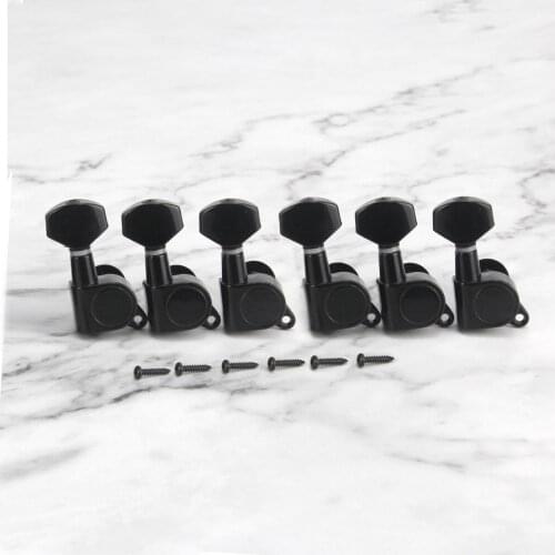 NEW 6R Electric Guitar Machine Heads Tuners Black Guitar Tuning Pegs for Right-Handed Guitar