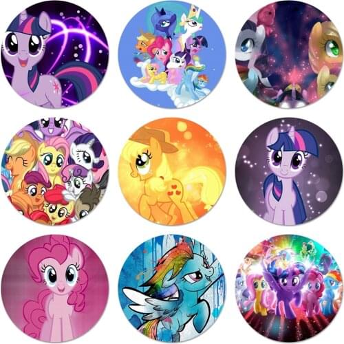New Arrival My Little Pony Badge Brooch Pin Accessories For Clothes Backpack Decoration gift 58mm