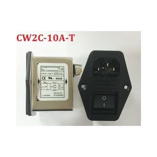 Power EMI filter CW2C-10A-T AC110V-250V 10A 220V single phase