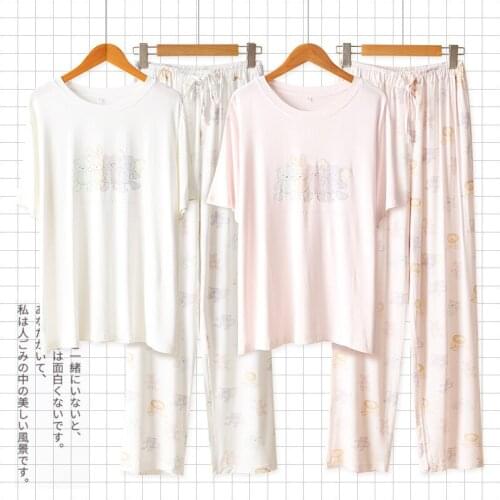 Spring new style modal cotton pajamas, casual and comfortable trousers and short-sleeved home wear