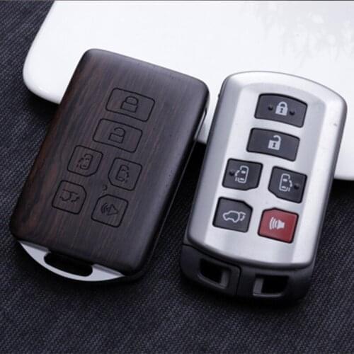 Suitable Toyota sienna Key shell Refit Solid wood key case (case only) smart key case