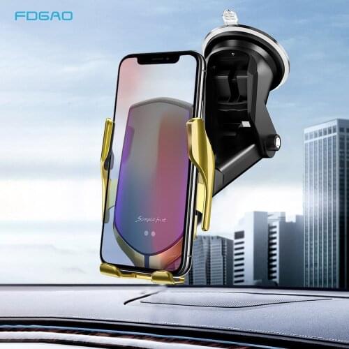Qi Wireless Car Charger Automatic Clamping Phone Holder 10W Fast Charger Stand For iPhone 11 X XS XR 8 Samsung S10 S9 Note 10
