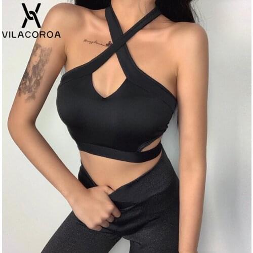 Cross Halter Sexy Hollow Cropped Tops Women Sleeveless Backless Black Skinny Bandage Top Vest Streetwear Female Tank Top