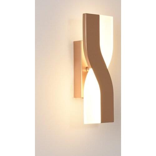 Nordic creative bedside bedroom living room modern minimalist wall lamp rotatable led study reading background wall lampLB100713