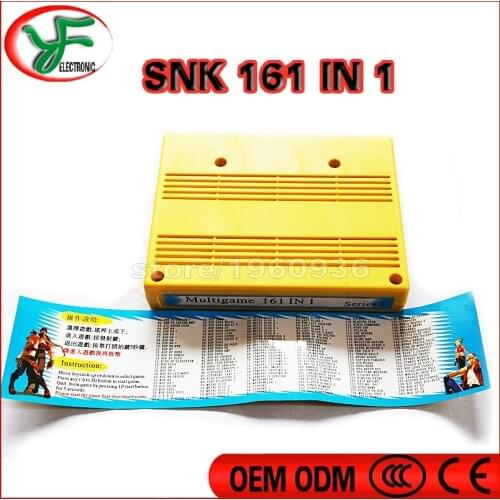 SNK neo geo mvs 161 in 1 JAMMA multi game Cartridge Arcade Game board Cartridge for Coin Pusher Arcade machine