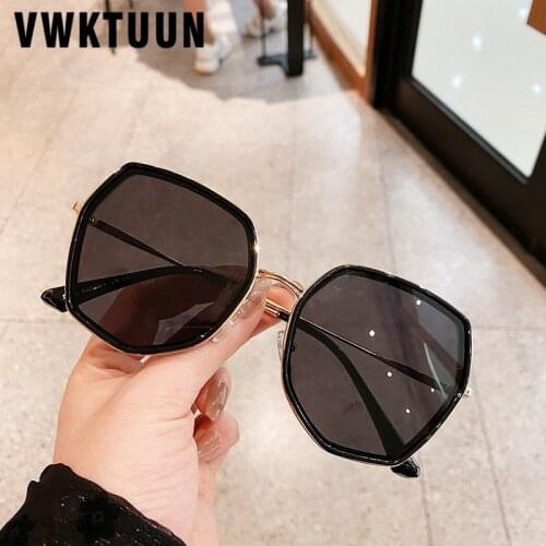 VWKTUUN Sunglasses Women 2020 Geometric Glasses UV400 Sunglasess Metal Frame Oversized Driver Shades for Women Sun glasses