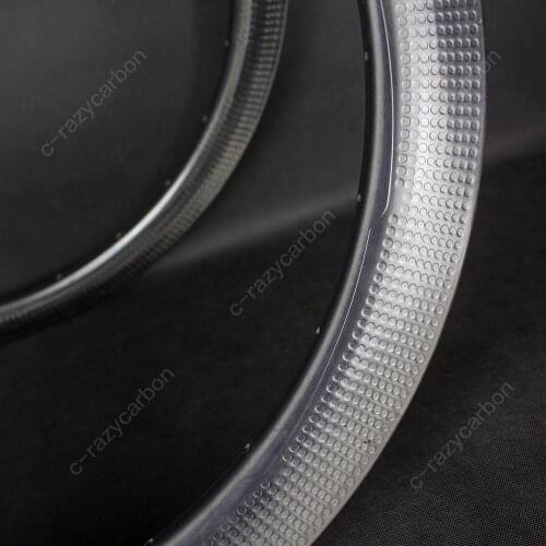 Bicycles Wheels Black Quality 700c Dimple Golf Road Bike Carbon Wheels Disc Road Rim 45mm Cyclocross Bike Disc Wheel For Sale