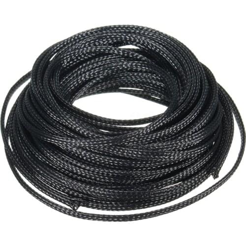 10 Meter Braided Cable Sleeve Expandable PET Braided Wire Sleeving Sheathing Wire Audio Sleeve Diameter 4mm New