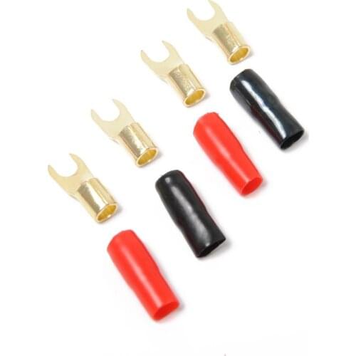 10 Pairs 8 AWG Car Audio Fork Terminals Joint Electrical Wiring Accessories