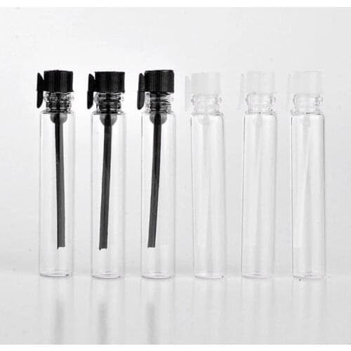 100pcs 1ml 2ml 3ml Glass Perfume Bottle sample tester Vials Small Test tube Essential oil Aromatherapy Dripping stick Container