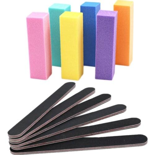 12pcs Nail File Double Side Buffer Trimmer Sandpaper Professional Nail Files Sanding Block Pedicure Manicure Polishing Tools